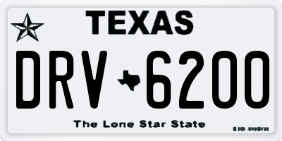 TX license plate DRV6200