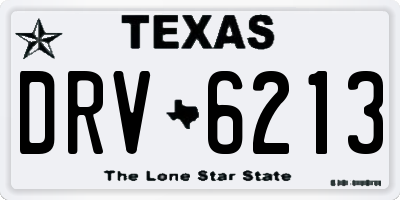 TX license plate DRV6213