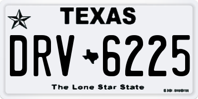 TX license plate DRV6225