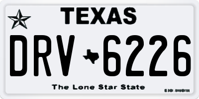 TX license plate DRV6226