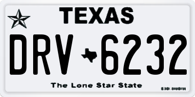 TX license plate DRV6232