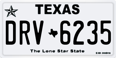 TX license plate DRV6235