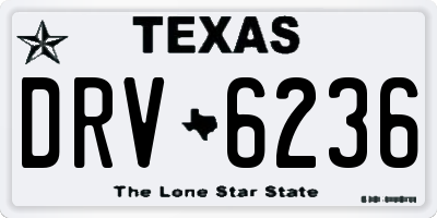 TX license plate DRV6236