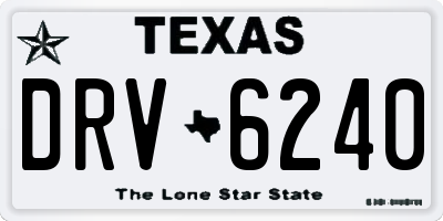 TX license plate DRV6240