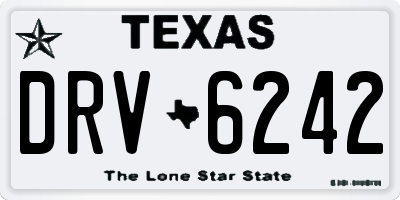 TX license plate DRV6242