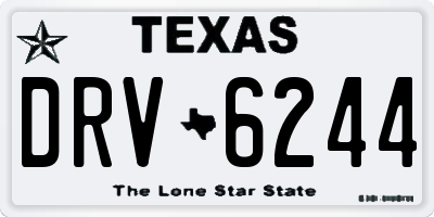 TX license plate DRV6244