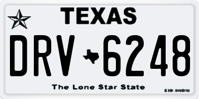 TX license plate DRV6248