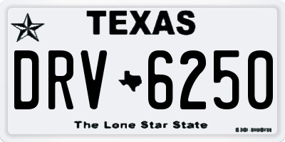 TX license plate DRV6250