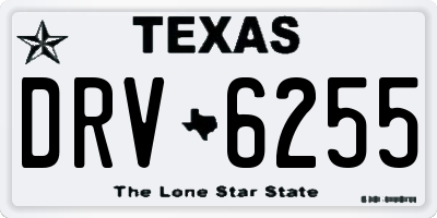 TX license plate DRV6255