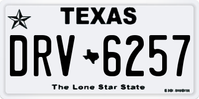 TX license plate DRV6257