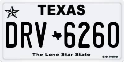 TX license plate DRV6260