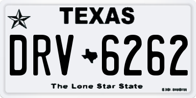 TX license plate DRV6262