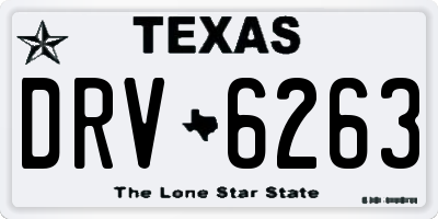 TX license plate DRV6263