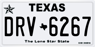 TX license plate DRV6267