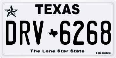 TX license plate DRV6268