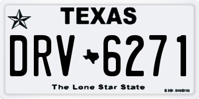 TX license plate DRV6271