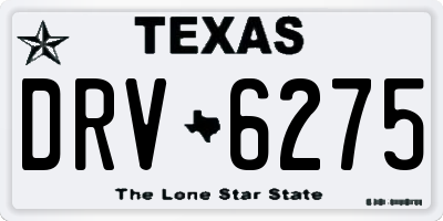 TX license plate DRV6275