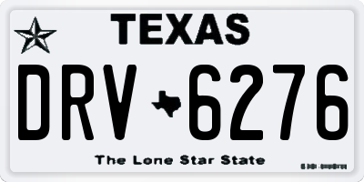 TX license plate DRV6276
