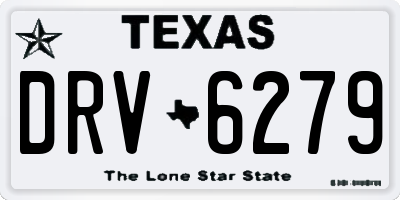 TX license plate DRV6279