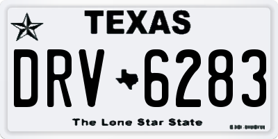 TX license plate DRV6283