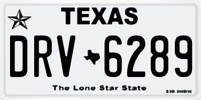 TX license plate DRV6289