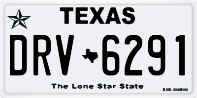 TX license plate DRV6291