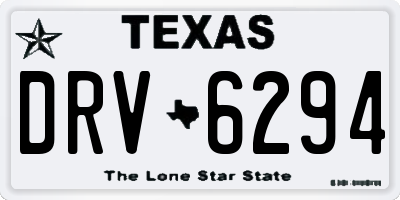 TX license plate DRV6294