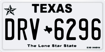 TX license plate DRV6296