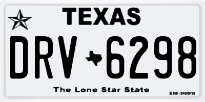 TX license plate DRV6298