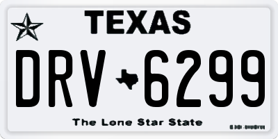 TX license plate DRV6299