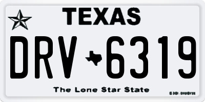 TX license plate DRV6319