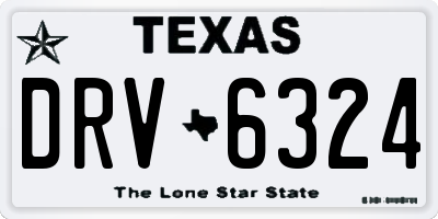 TX license plate DRV6324