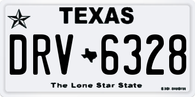 TX license plate DRV6328