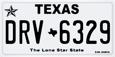 TX license plate DRV6329