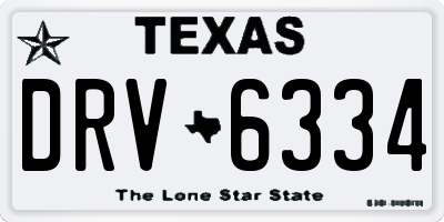 TX license plate DRV6334