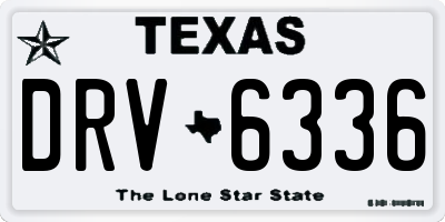 TX license plate DRV6336