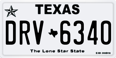 TX license plate DRV6340