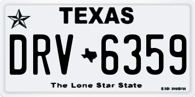 TX license plate DRV6359