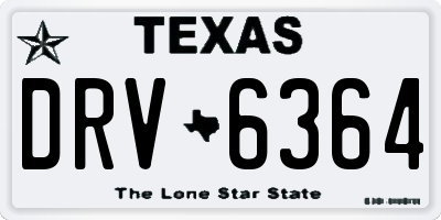 TX license plate DRV6364