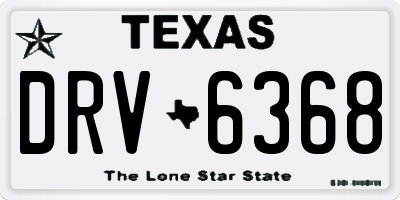 TX license plate DRV6368