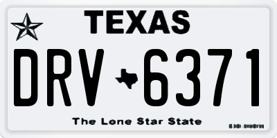 TX license plate DRV6371