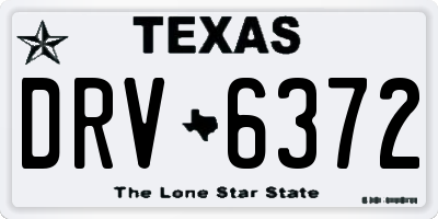 TX license plate DRV6372