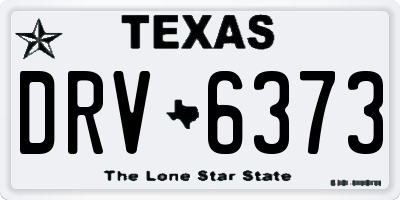 TX license plate DRV6373