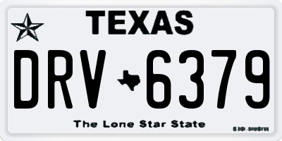 TX license plate DRV6379