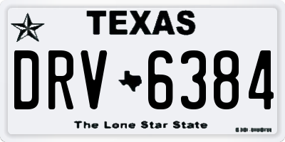 TX license plate DRV6384