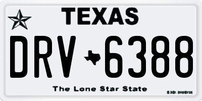 TX license plate DRV6388