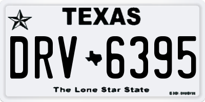 TX license plate DRV6395