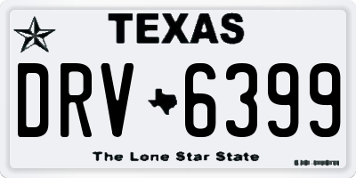 TX license plate DRV6399