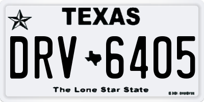 TX license plate DRV6405