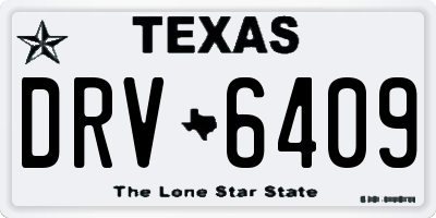 TX license plate DRV6409